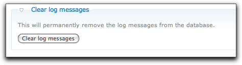 Drupal 7 clear log messages