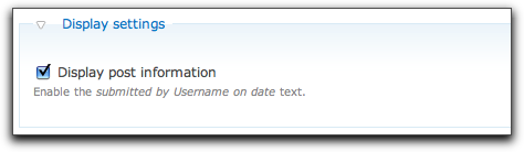 Drupal 7's display settings