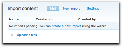 Node Import, Step 0