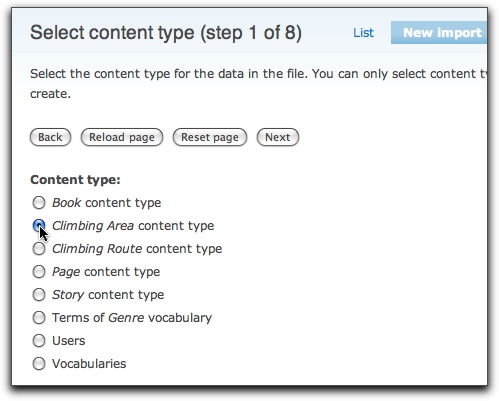 Node Import, Step 1