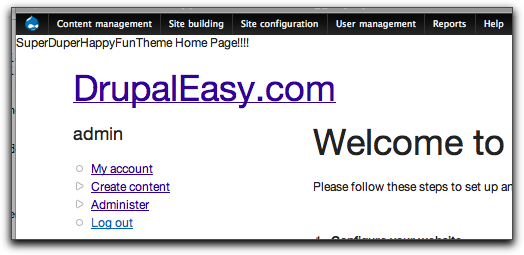 Testing the page-front.tpl.php