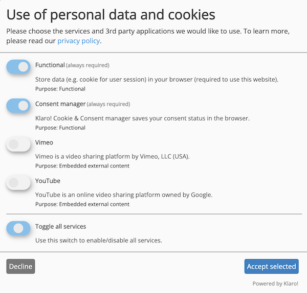 Consent dialog screenshot.