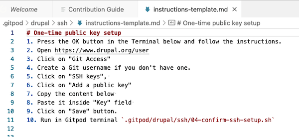 DrupalPod ssh key setup instructions