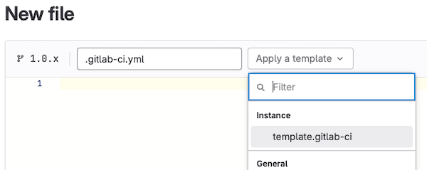 Gitlab create file interface.