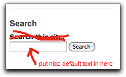 default Drupal search block