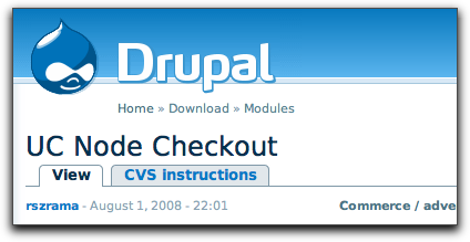 UC Node Checkout page at drupal.org