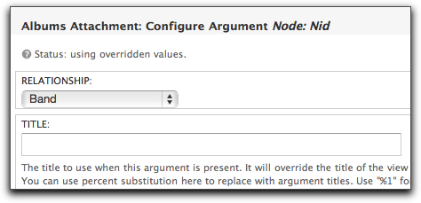 Albums attachment argument relationship