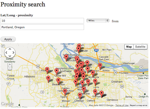 Proximity search